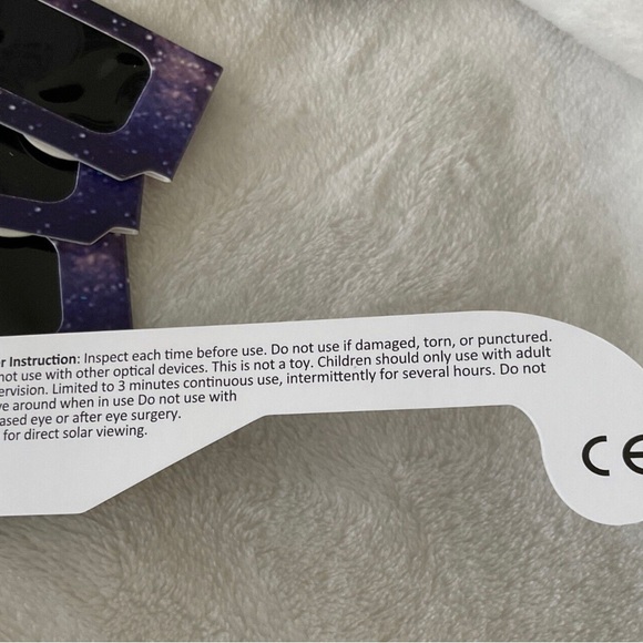 5 pack NEW solar eclipse viewing glasses 2024 ISO Certified 12312-2 Sun Safe set - Picture 6 of 7